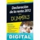 Declaración de la renta 2012 para dummies Alejandro Ebrat Picart