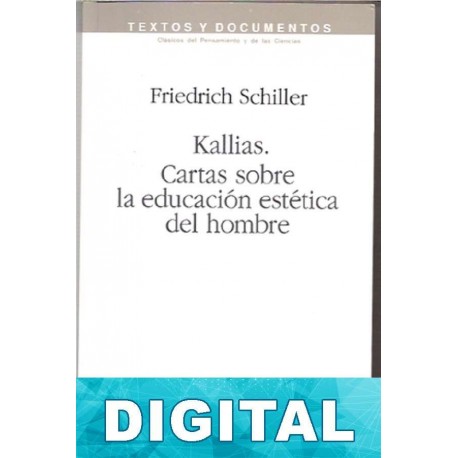 Cartas sobre la educación estética del hombre Friedrich Schiller